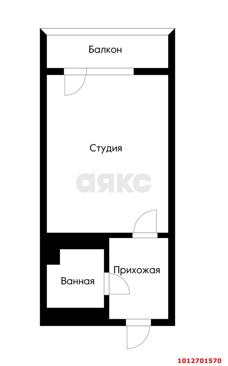 Фото №4: Студия 20&nbsp;м², 5/6&nbsp;эт. - Российский, мкр. Прикубанский внутригородской округ, ул. Заводовского, 20