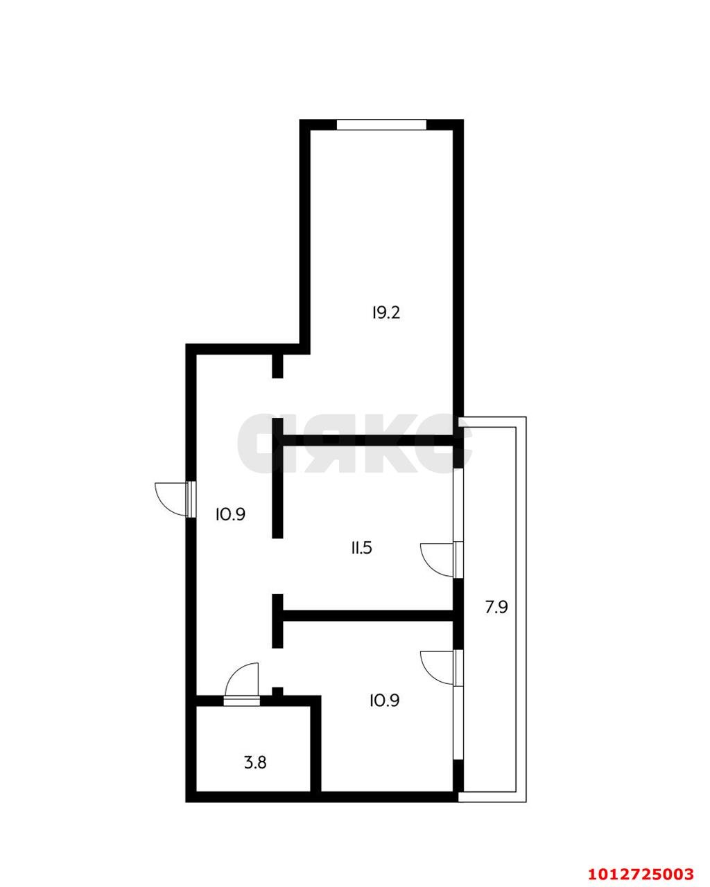 Фото №10: 2-комнатная квартира 64 м² - Краснодар, жилой комплекс Краски, ул. Краеведа Соловьёва, 6к5