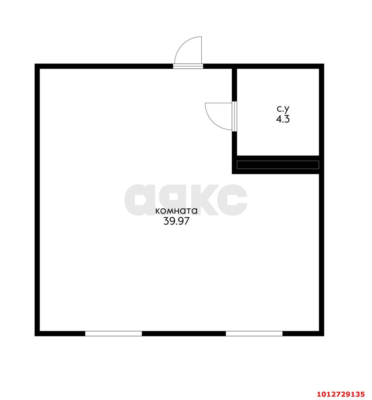 Фото №6: 1-комнатная квартира 44 м² - Краснодар, Камвольно-суконный Комбинат, ул. Дежнёва, 29/1