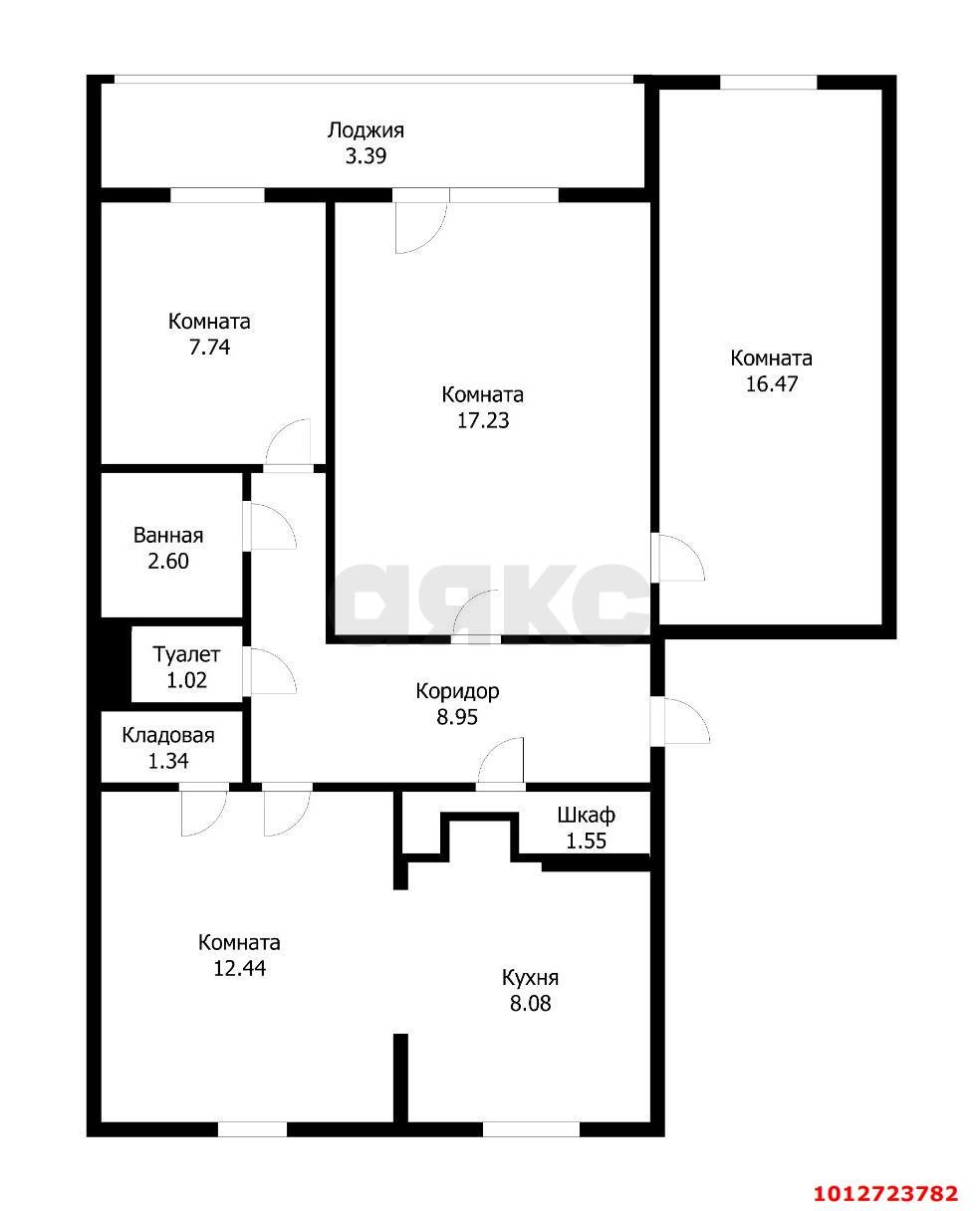 Фото №18: 4-комнатная квартира 77 м² - Краснодар, Краевая Клиническая Больница, ул. 1 Мая, 228