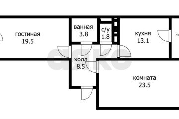 Фото №3: 2-комнатная квартира 79 м² - Краснодар, мкр. жилой комплекс Сказка Град, ул. имени В.Н. Мачуги, 166А