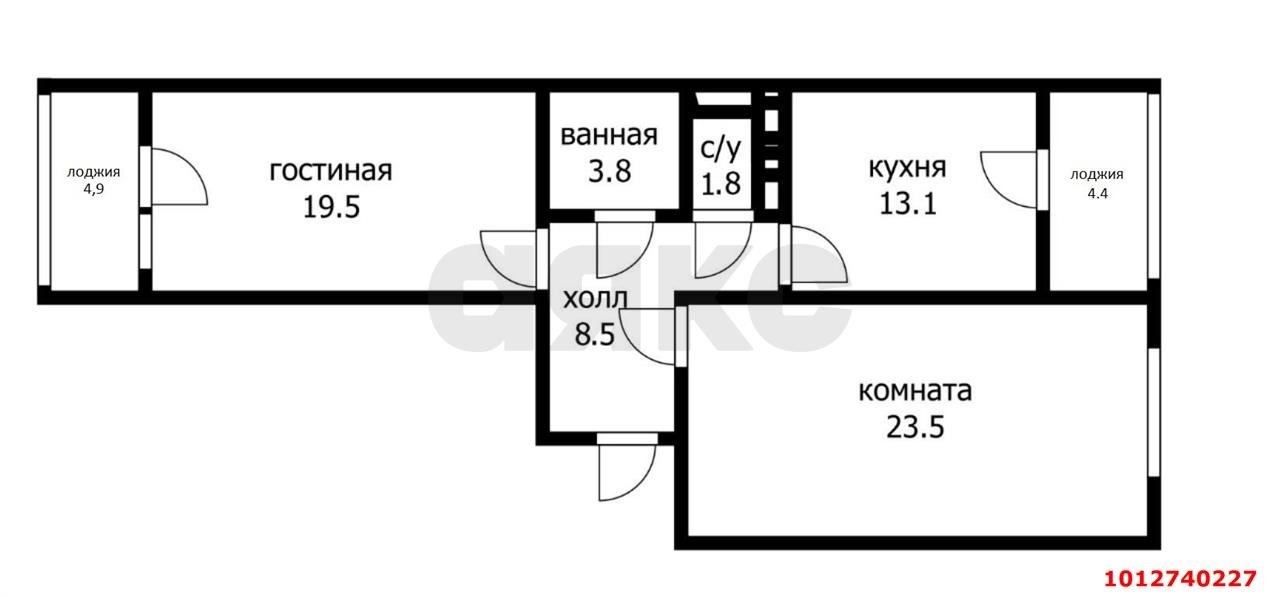 Фото №3: 2-комнатная квартира 79 м² - Краснодар, жилой комплекс Сказка Град, ул. имени В.Н. Мачуги, 166А