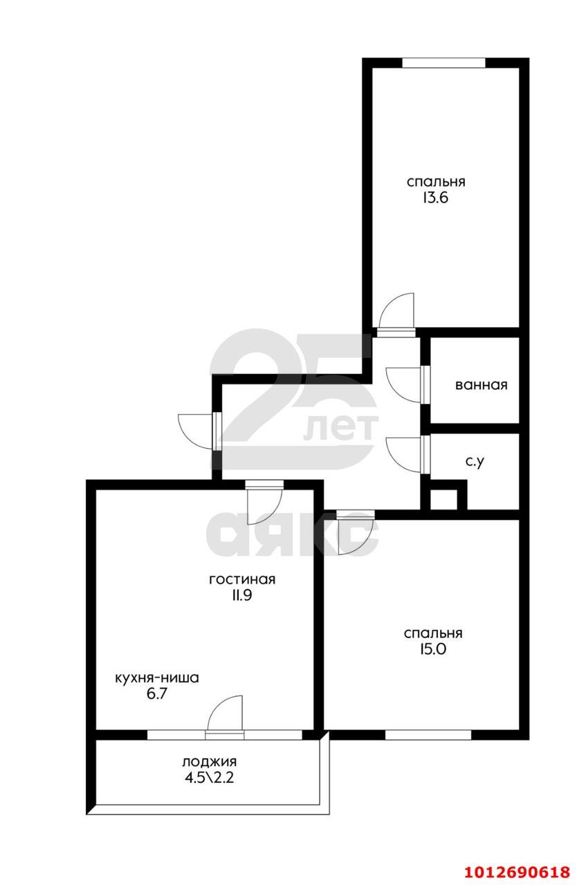 Фото №3: 2-комнатная квартира 65 м² - Краснодар, жилой комплекс Свобода, ул. Домбайская, 55к6