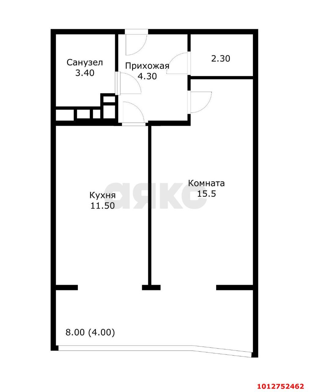 Фото №12: 1-комнатная квартира 45 м² - Краснодар, Центральный, ул. Фабричная, 4