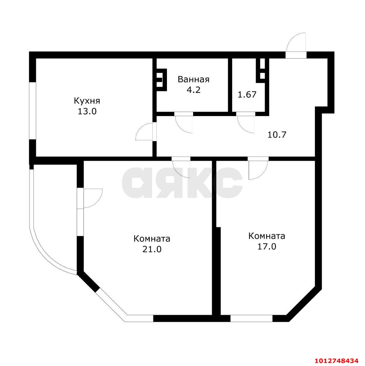 Фото №13: 2-комнатная квартира 70 м² - Краснодар, Юбилейный, б-р Клары Лучко, 6