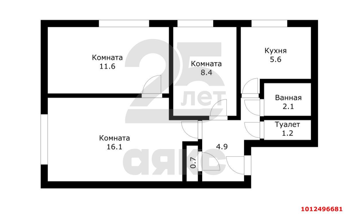 Фото №6: 3-комнатная квартира 51 м² - Краснодар, Гидростроителей, ул. Трудовой Славы, 18