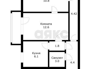 Фото №2: 2-комнатная квартира 44 м² - Краснодар, мкр. Хлопчато-бумажный Комбинат, ул. Бородина, 20