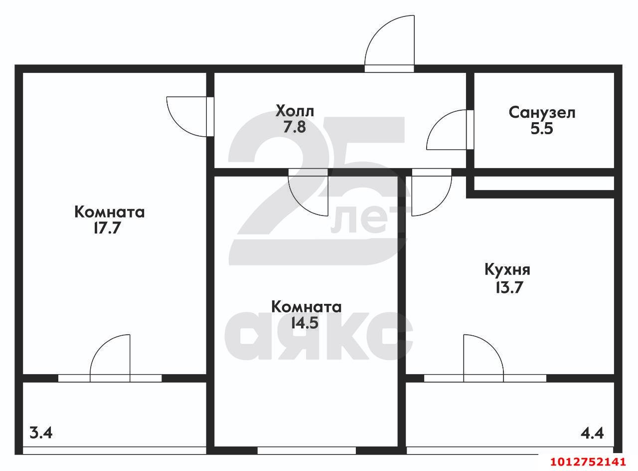 Фото №4: 2-комнатная квартира 63 м² - Краснодар, Школьный, ул. Школьная, 1