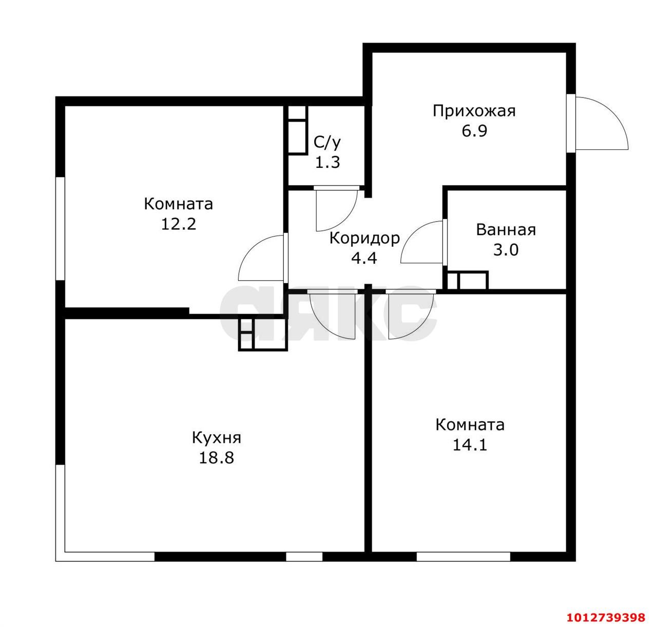 Фото №6: 2-комнатная квартира 60 м² - Краснодар, жилой комплекс Самолёт-6, ул. Ивана Беличенко, 90к1