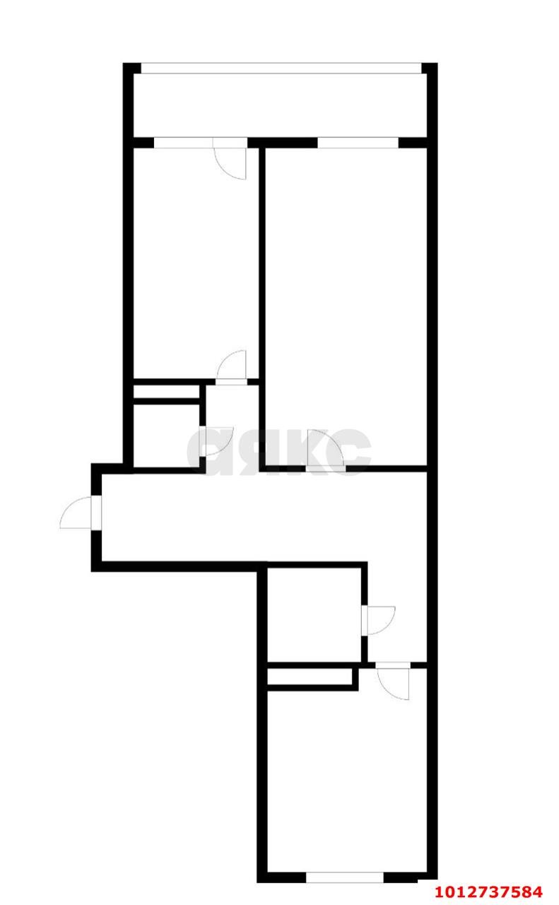 Фото №2: 2-комнатная квартира 58 м² - Краснодар, Почтовый, пр-кт имени писателя Знаменского, 9Б