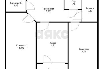 Фото №2: 2-комнатная квартира 59 м² - Краснодар, мкр. Завод Измерительных Приборов, ул. Зиповская, 40