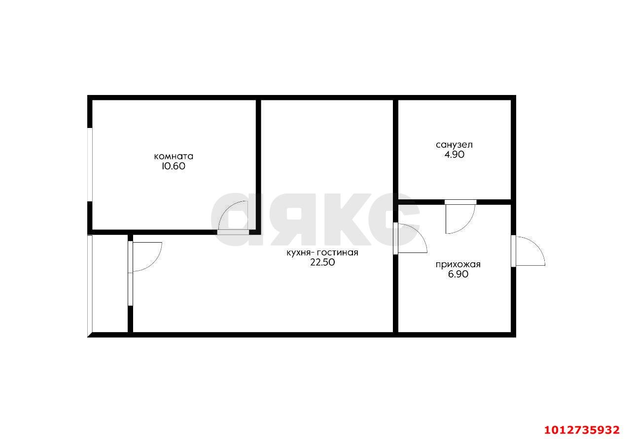 Фото №2: 1-комнатная квартира 45 м² - Краснодар, Новознаменский, ул. Войсковая, 4к6