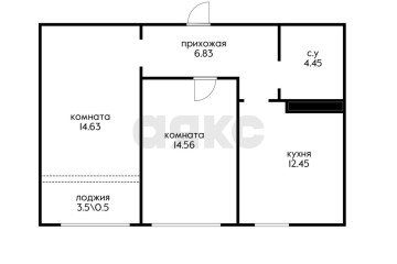 Фото №2: 2-комнатная квартира 56 м² - Краснодар, мкр. Черёмушки, 