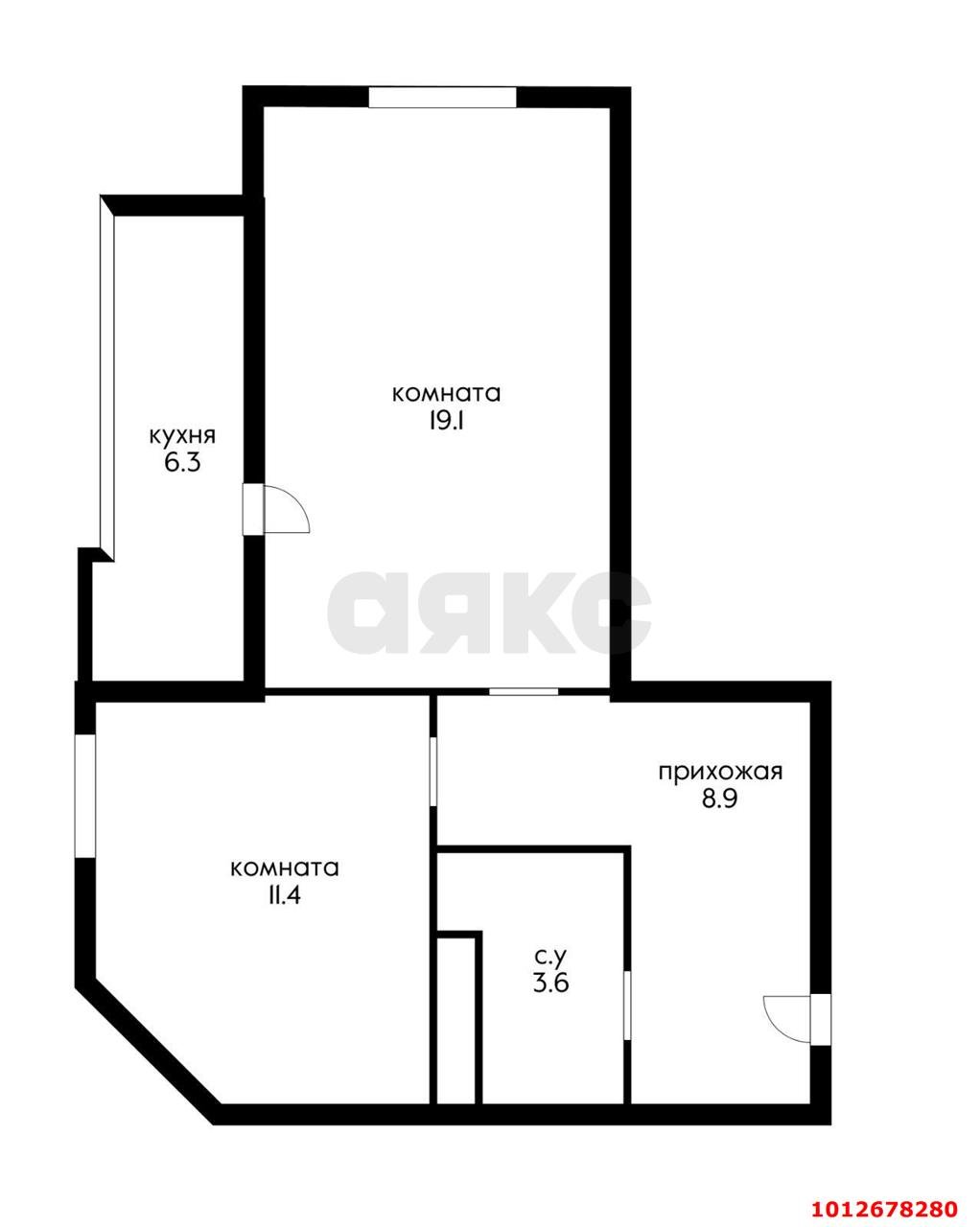 Фото №6: 1-комнатная квартира 48 м² - Краснодар, Краевая Клиническая Больница, ул. Восточно-Кругликовская, 72