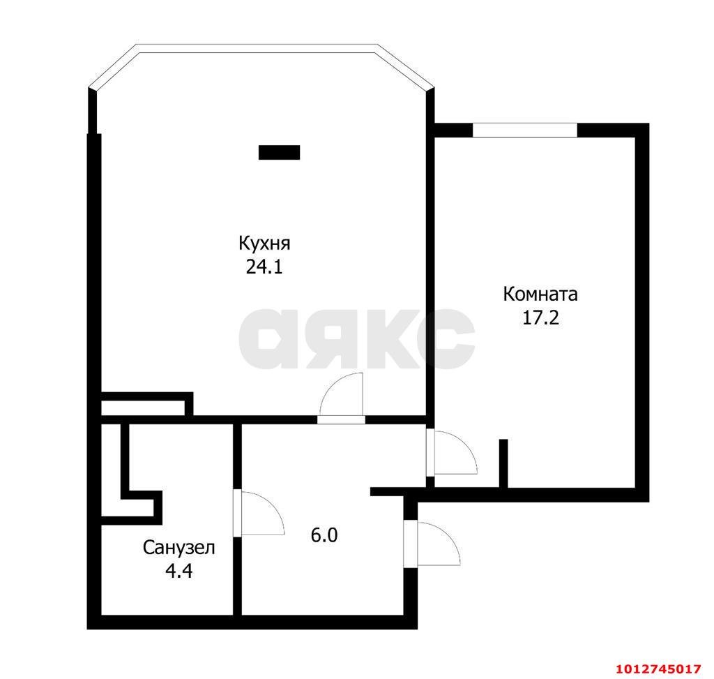 Фото №16: 1-комнатная квартира 55 м² - Краснодар, Достояние, ул. Григория Булгакова, 8к1