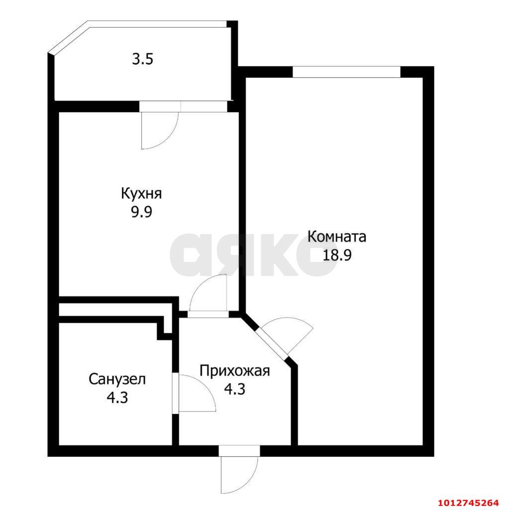 Фото №17: 1-комнатная квартира 40 м² - Краснодар, Достояние, ул. Григория Булгакова, 8к1