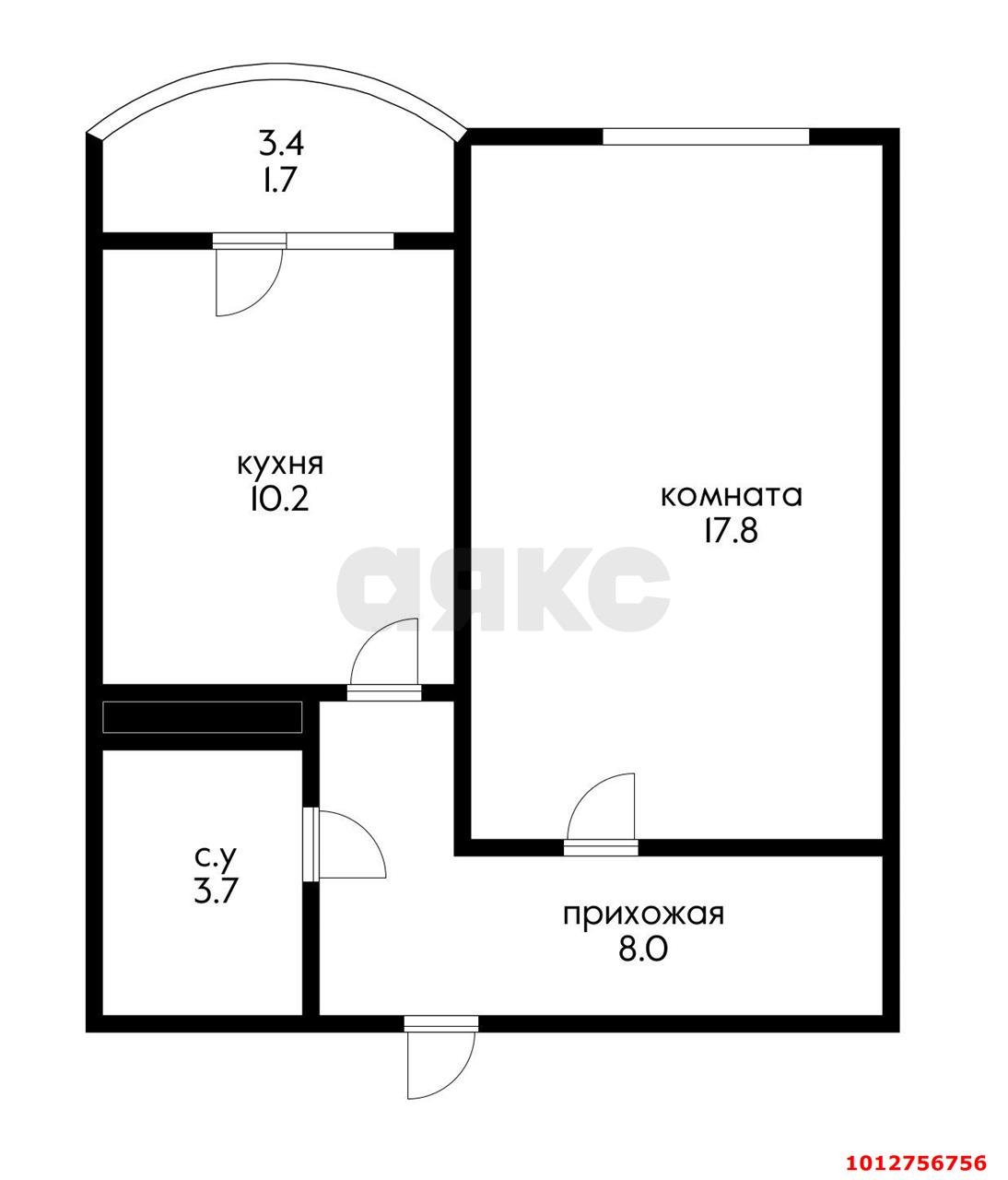 Фото №11: 1-комнатная квартира 41 м² - Краснодар, жилой комплекс Фреш, ул. имени Валерия Гассия, 4/7лит2