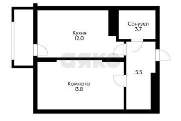 Фото №2: 1-комнатная квартира 37 м² - Знаменский, мкр. Родные Просторы, ул. Природная, 10Б