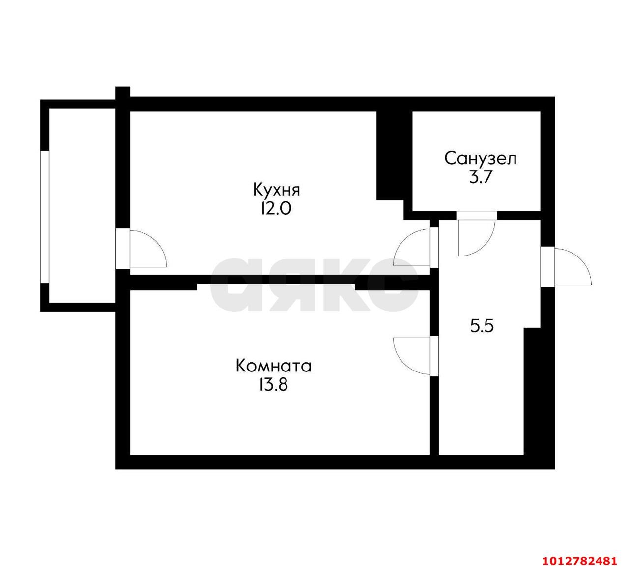 Фото №2: 1-комнатная квартира 37 м² - Знаменский, Родные Просторы, ул. Природная, 10Б