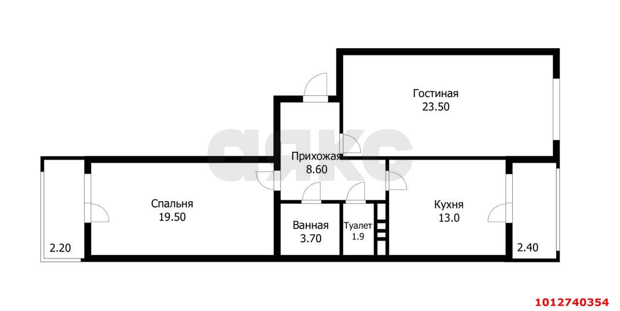 Фото №7: 2-комнатная квартира 77 м² - Краснодар, жилой комплекс Сказка Град, ул. имени В.Н. Мачуги, 166