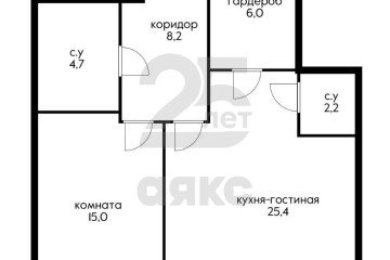 Фото №1: 1-комнатная квартира 58 м² - Краснодар, мкр. Фестивальный, ул. Гаражная, 79/1