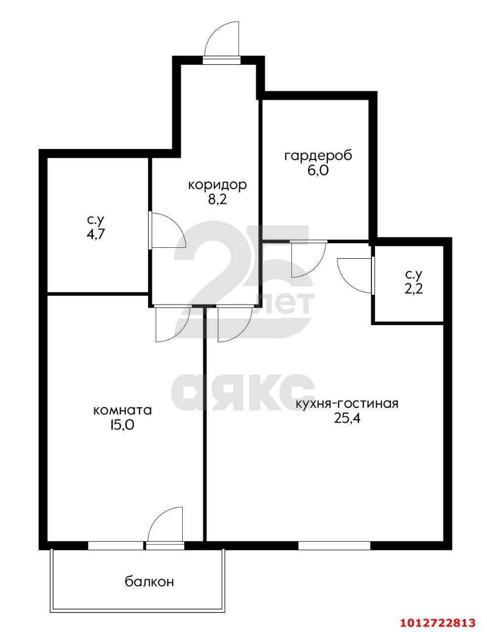 Фото №1: 1-комнатная квартира 58 м² - Краснодар, Фестивальный, ул. Гаражная, 79/1