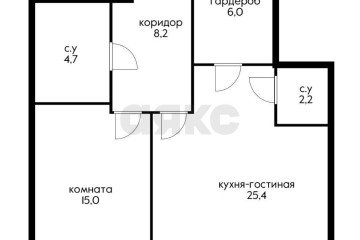 Фото №1: 1-комнатная квартира 58 м² - Краснодар, мкр. Фестивальный, ул. Гаражная, 79/1