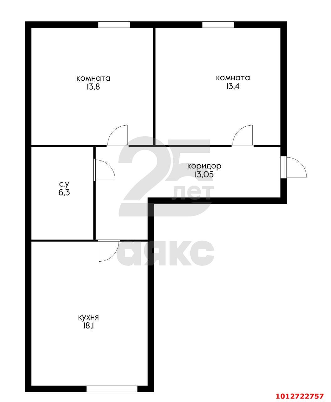 Фото №3: 2-комнатная квартира 62 м² - Краснодар, Фестивальный, ул. Гаражная, 79/1