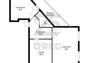 Фото №2: 2-комнатная квартира 83 м² - Краснодар, мкр. Фестивальный, ул. Гаражная, 79/1