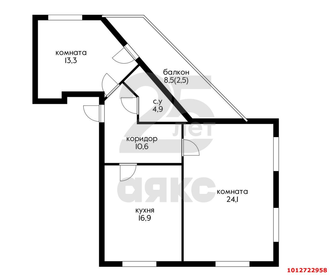 Фото №2: 2-комнатная квартира 83 м² - Краснодар, Фестивальный, ул. Гаражная, 79/1