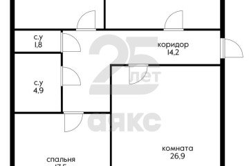 Фото №2: 3-комнатная квартира 95 м² - Краснодар, мкр. Фестивальный, ул. Гаражная, 79/1