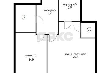 Фото №1: 1-комнатная квартира 62 м² - Краснодар, мкр. Фестивальный, ул. Гаражная, 79/1