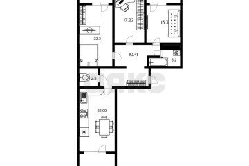 Фото №1: 3-комнатная квартира 102 м² - Краснодар, мкр. Центральный, ул. Березанская, 89