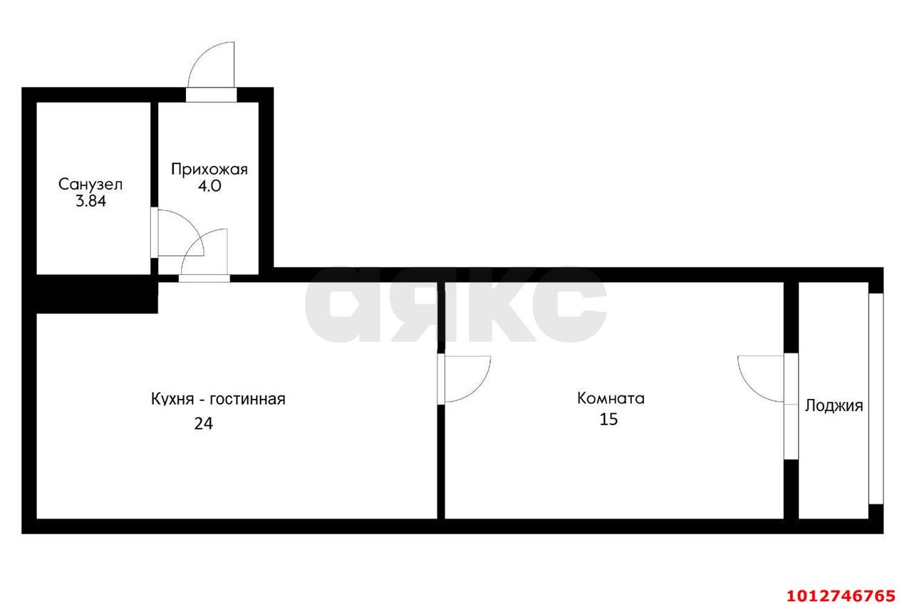 Фото №17: 1-комнатная квартира 45 м² - Краснодар, Школьный, ул. Школьная, 13/9