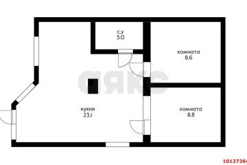 Фото №2: 2-комнатная квартира 43 м² - Краснодар, мкр. Центральный, ул. Гоголя, 135