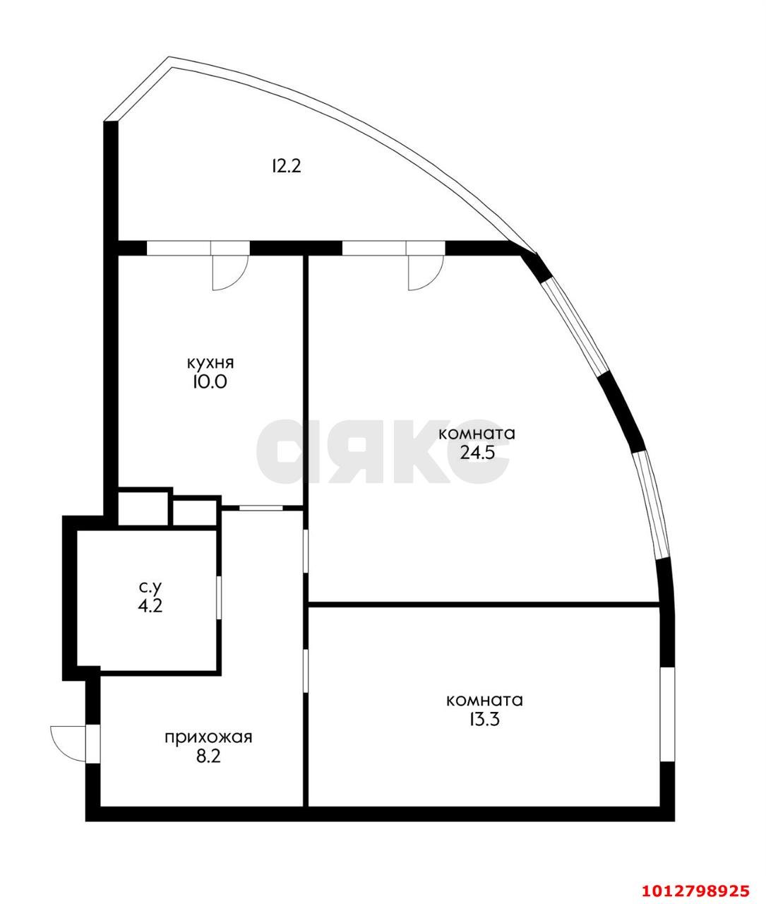 Фото №12: 2-комнатная квартира 72 м² - Краснодар, имени Петра Метальникова, ул. Цезаря Куникова, 24к2