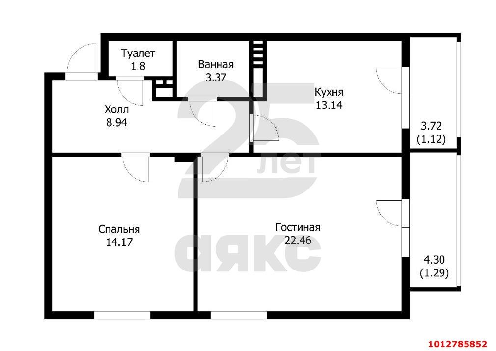 Фото №14: 2-комнатная квартира 70 м² - Краснодар, Солнечный, ул. Казбекская, 14