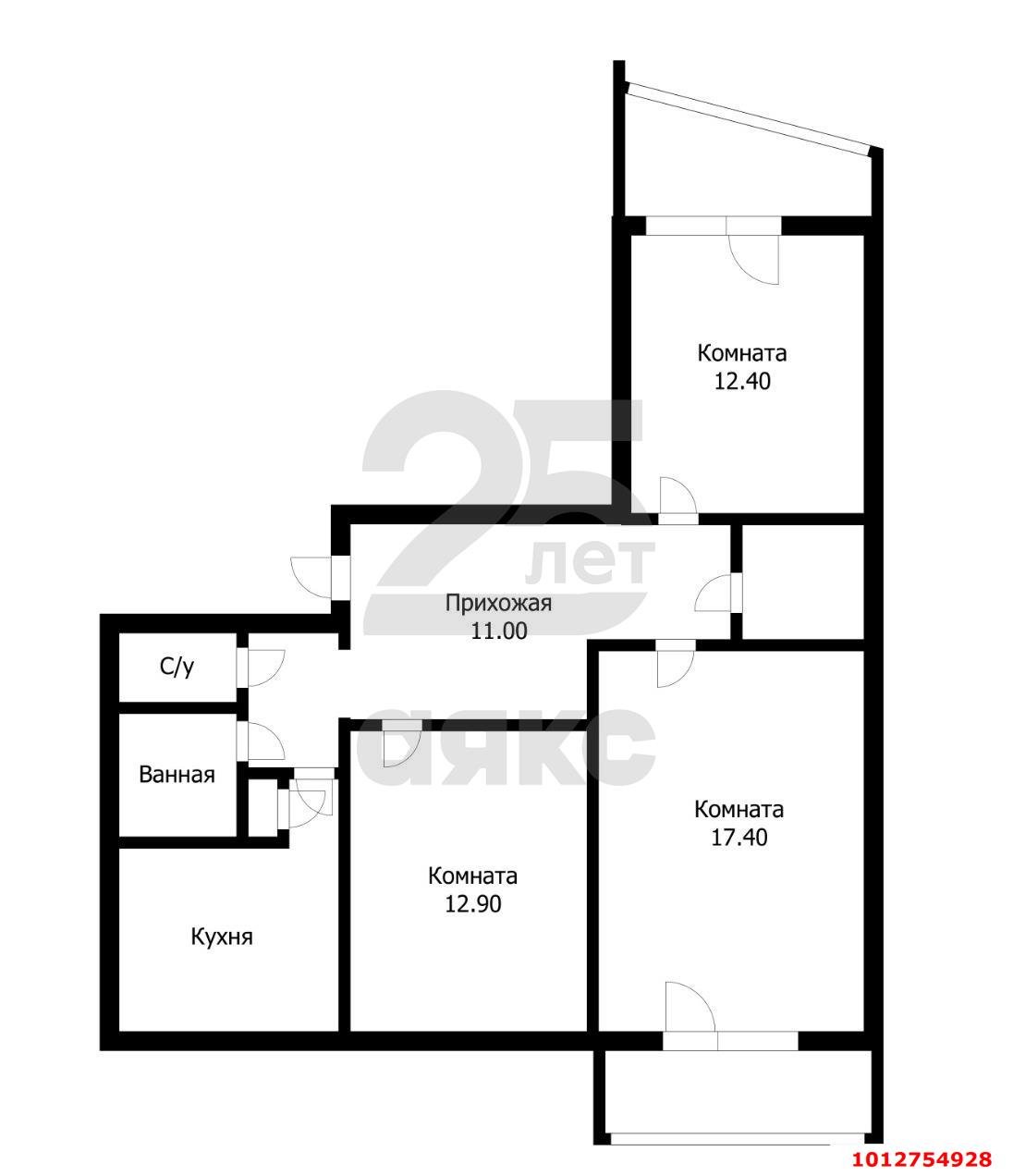 Фото №12: 3-комнатная квартира 72 м² - Краснодар, Комсомольский, ул. Уральская, 200