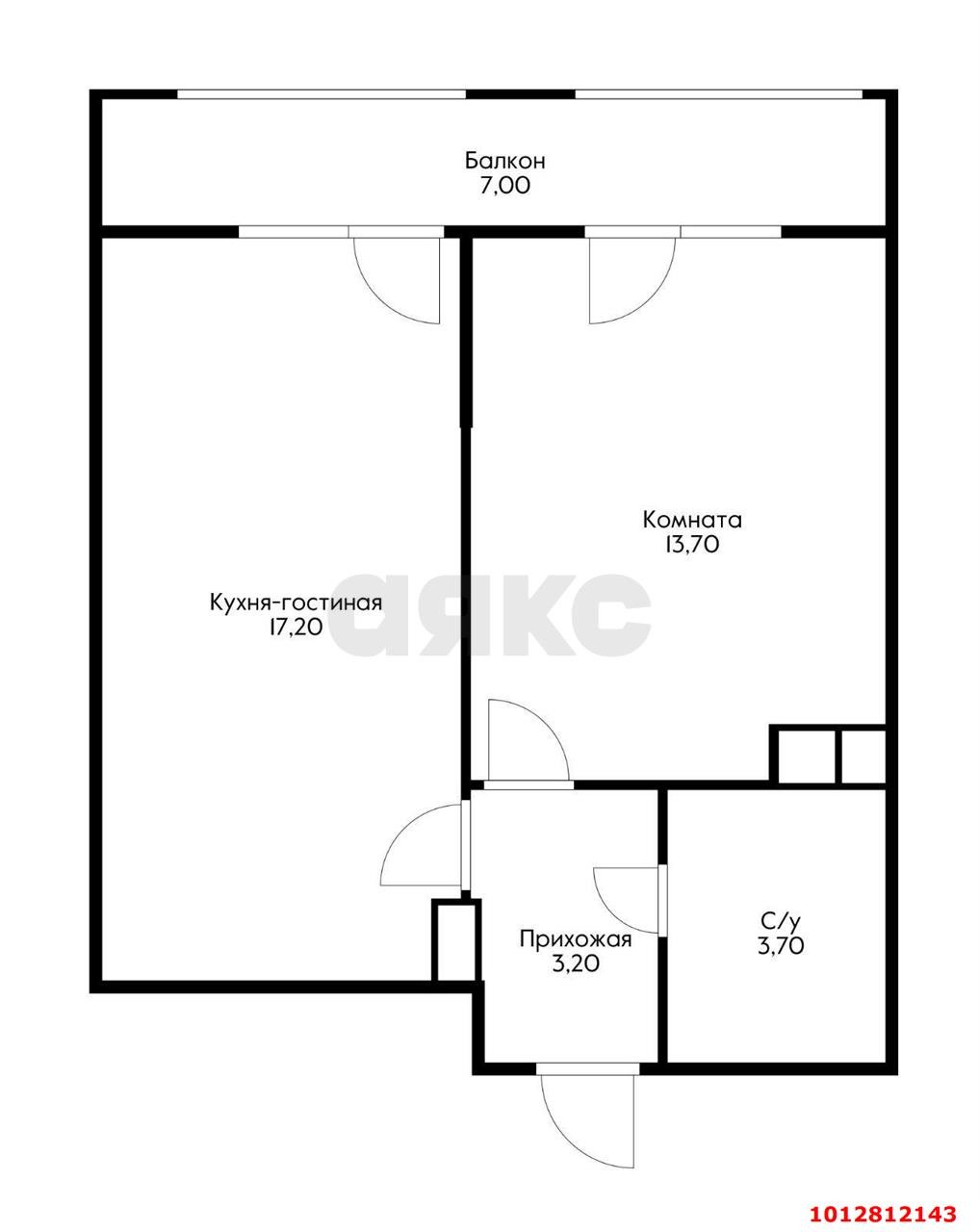 Фото №6: 1-комнатная квартира 45 м² - Краснодар, 9-й километр, ул. Ярославская, 115