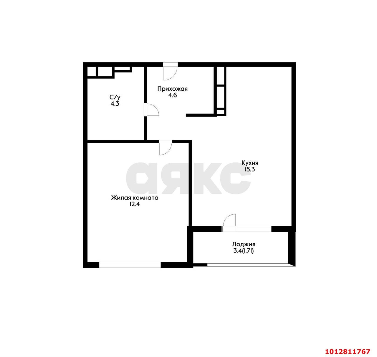 Фото №2: 1-комнатная квартира 40 м² - Краснодар, жилой комплекс Все Свои, ул. Колхозная, 5к3