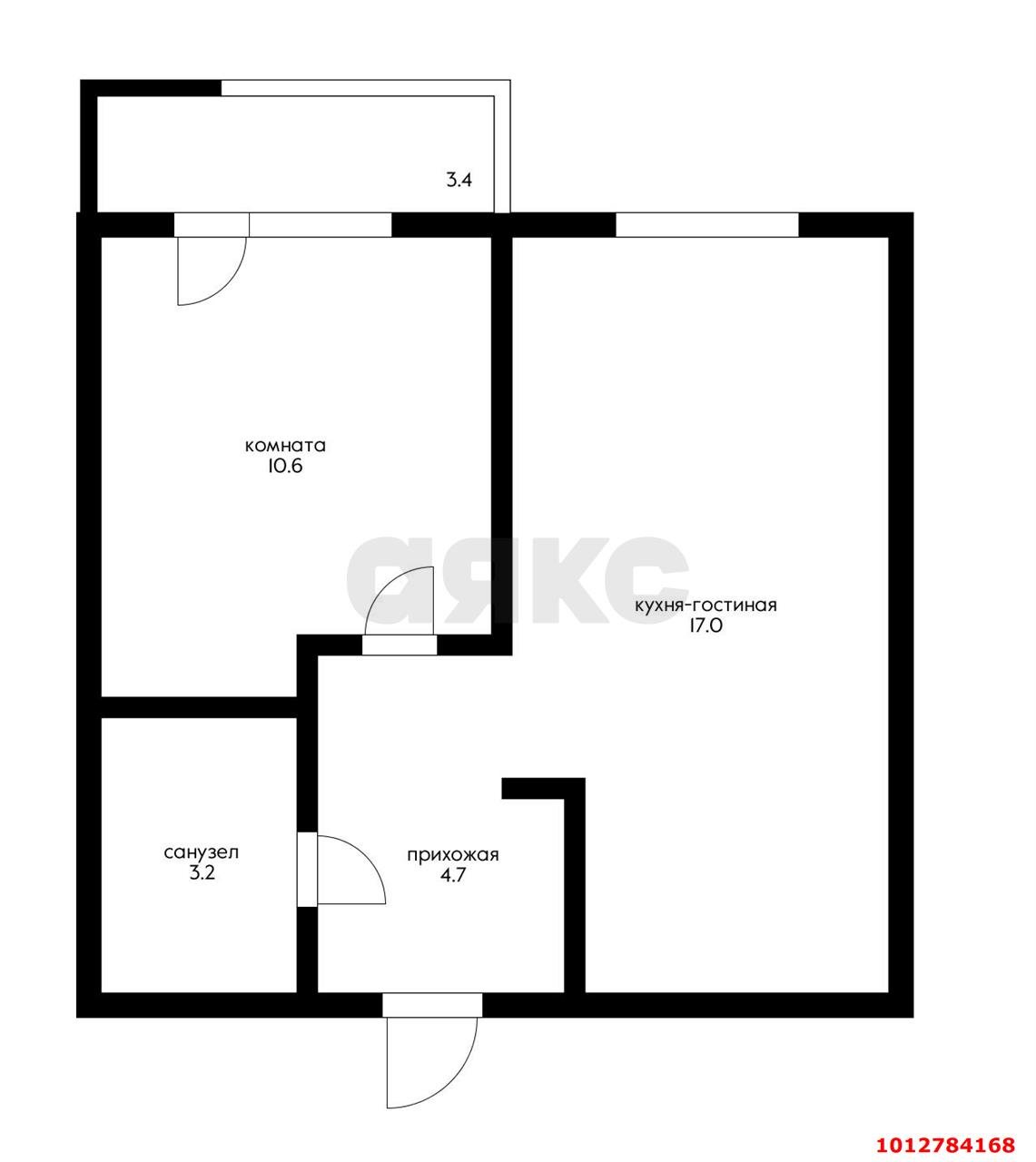 Фото №13: 1-комнатная квартира 38 м² - Новая Адыгея, жилой комплекс Дарград, ул. Тургеневское шоссе, 33/1к9