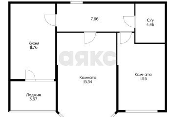 Фото №3: 2-комнатная квартира 58 м² - Краснодар, мкр. Славянский, ул. Красных Партизан, 1/4к15