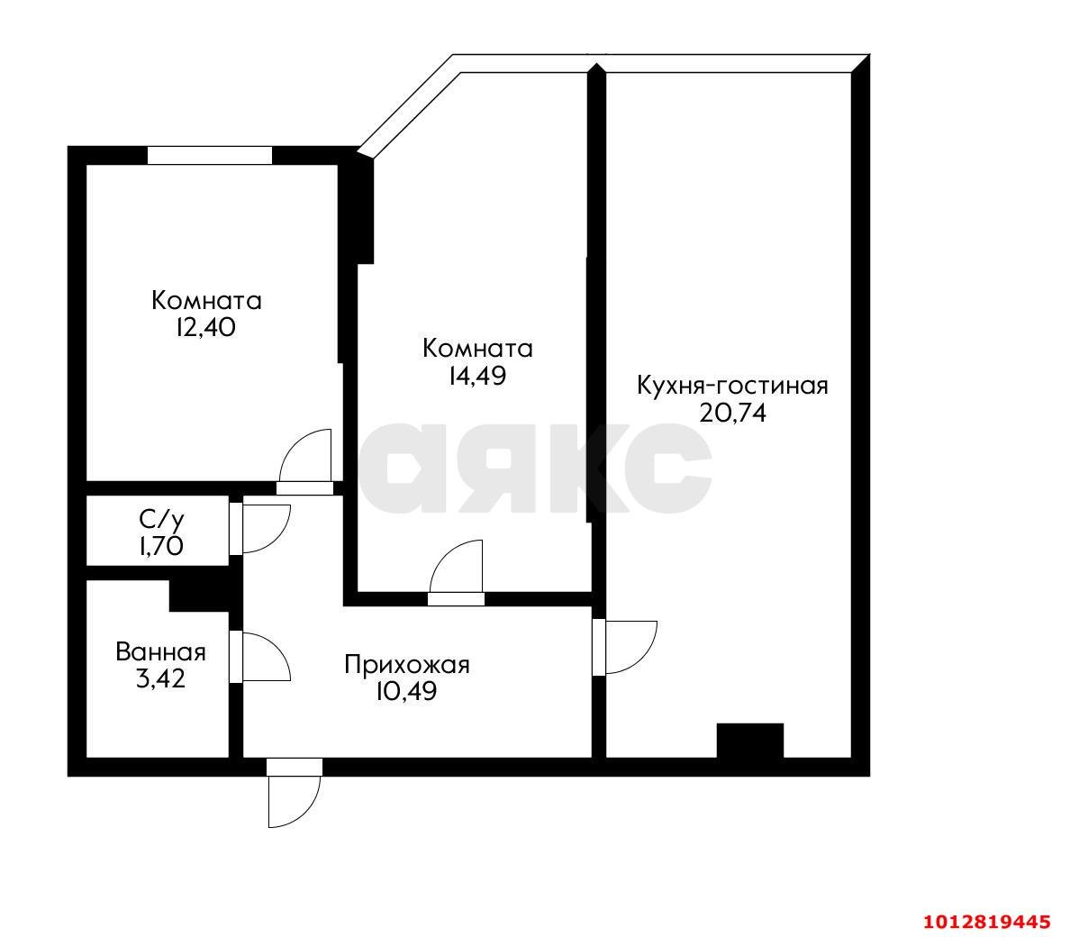 Фото №20: 2-комнатная квартира 63 м² - Краснодар, Любимово, 16