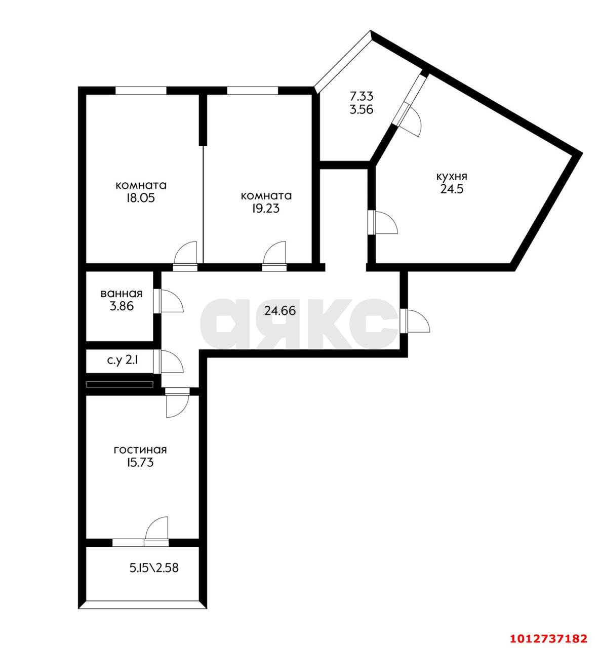 Фото №5: 3-комнатная квартира 114 м² - Краснодар, жилой комплекс Достоевский, ул. Достоевского, 84