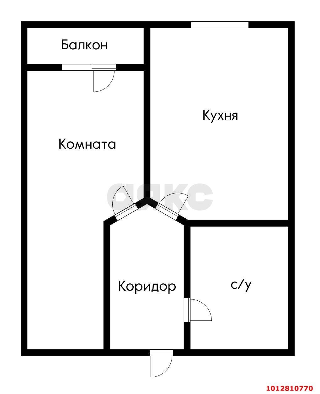 Фото №11: 1-комнатная квартира 35 м² - Российский, Прикубанский внутригородской округ, ул. имени В.М. Комарова, 30