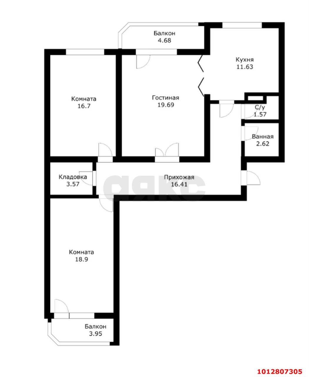 Фото №19: 3-комнатная квартира 90 м² - Краснодар, имени Маршала Жукова, ул. Александра Покрышкина, 2/1