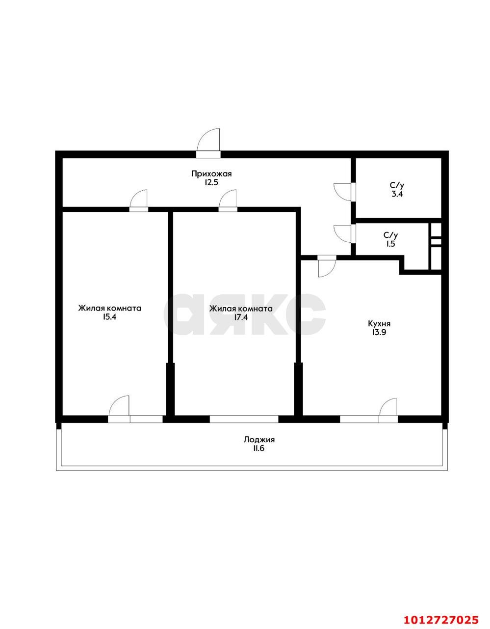 Фото №13: 2-комнатная квартира 64 м² - Краснодар, Гидростроителей, ул. Невкипелого, 24/2к1