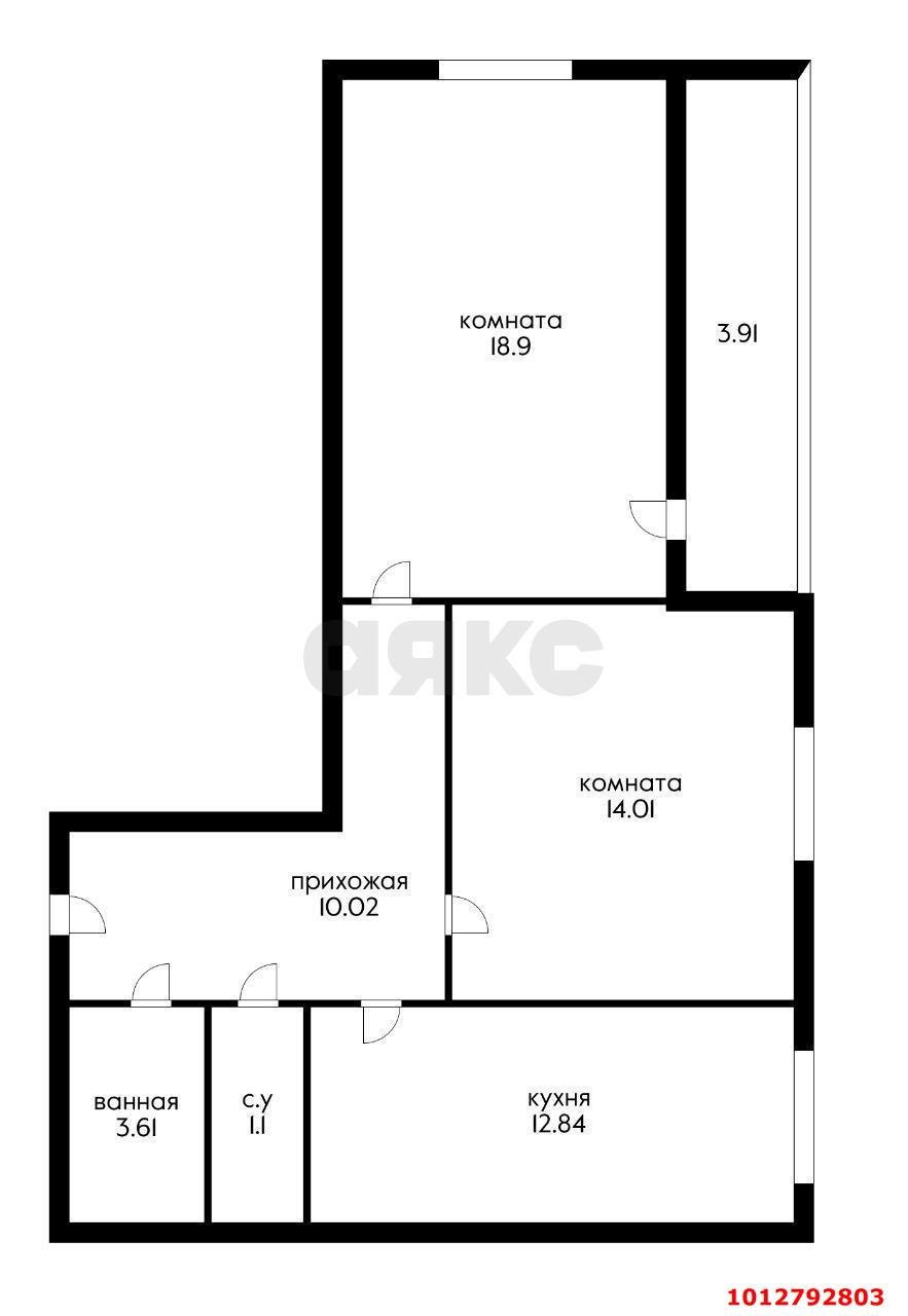 Фото №6: 2-комнатная квартира 60 м² - Краснодар, жилой комплекс Жемчужина, ул. имени Ф.И. Шаляпина, 30/1лит3