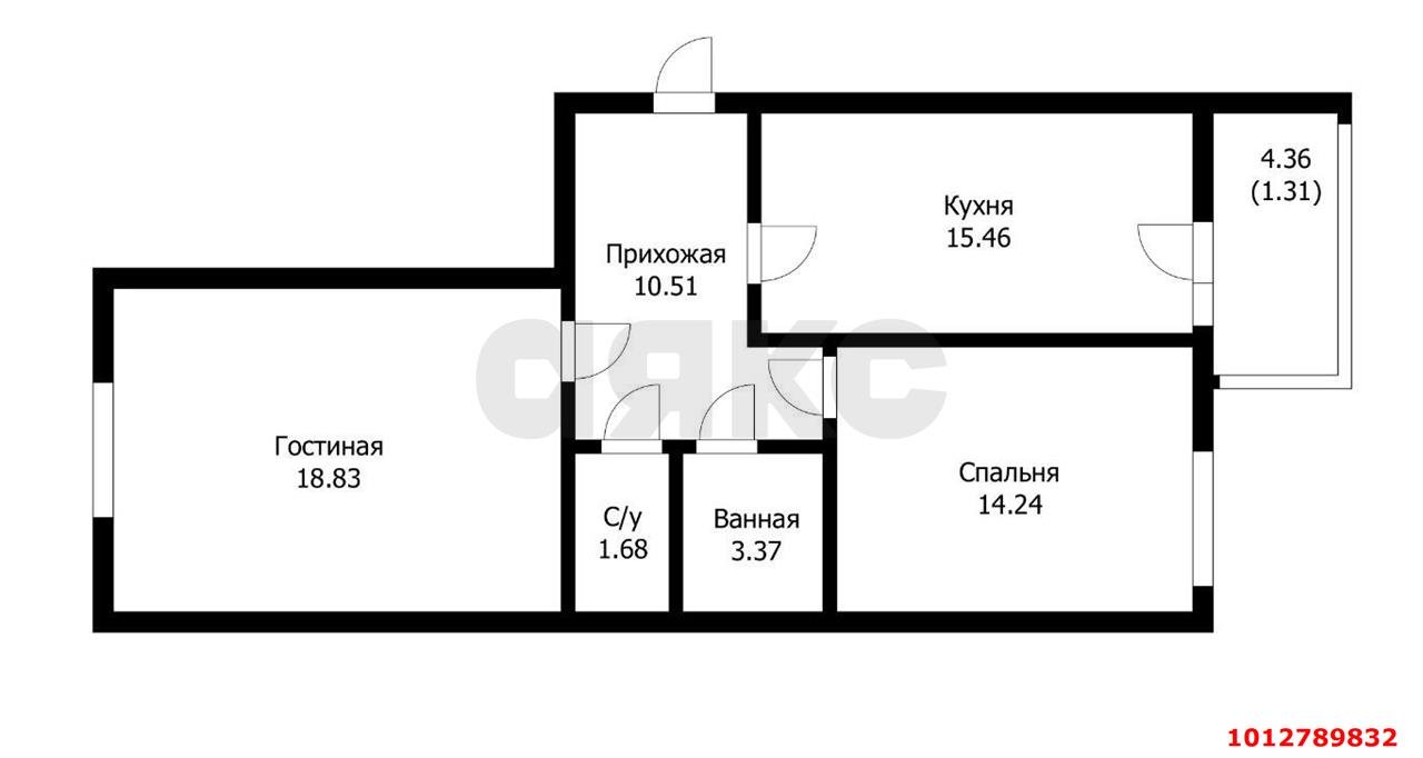 Фото №14: 2-комнатная квартира 70 м² - Краснодар, Фестивальный, ул. Гаражная, 156к1