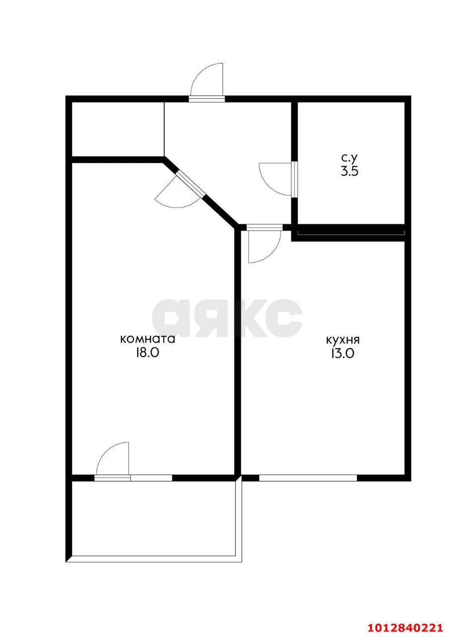 Фото №10: 1-комнатная квартира 46 м² - Краснодар, Школьный, ул. 9 Мая, 48/1к1